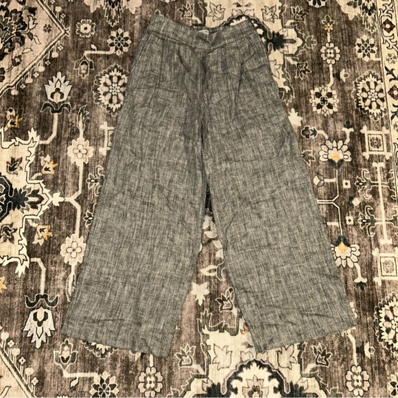 Rachel Comey Pants - Rachel Comey linen blend Black and White Herringbone Fabric